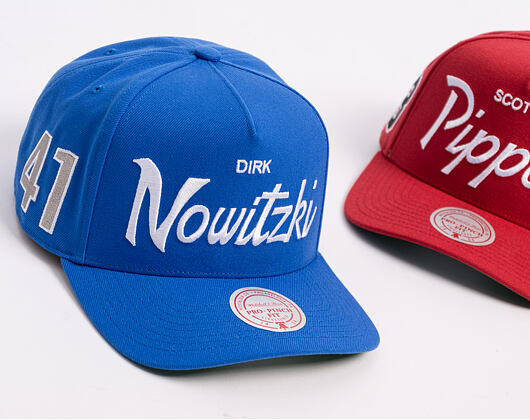 Kappe Mitchell & Ness - Player Script Hwc - NBA - Dallas Mavericks - Dirk Nowitzki - Blue