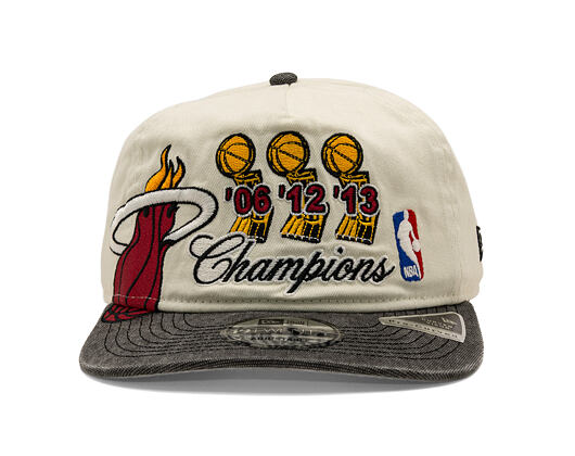 Kappe New Era - NBA "Hardwood Classic Champions" 19TWENTY - Miami Heat - Chrome White / Team Color