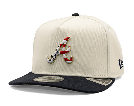 Kappe New Era - MLB "American Flag" 9FIFTY - Atlanta Braves - Chrome White