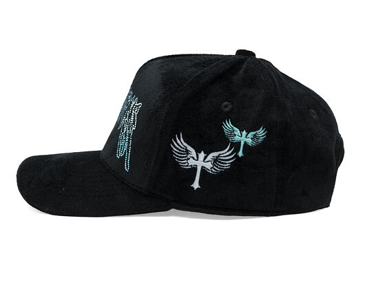 Kappe Reflection Luxury New Angel Cap - Black Baby Blue Script