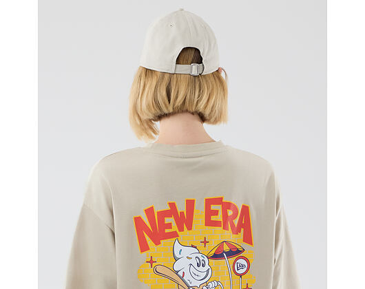 T-Shirt New Era - Branded Food Character Oversized Tee - Stone