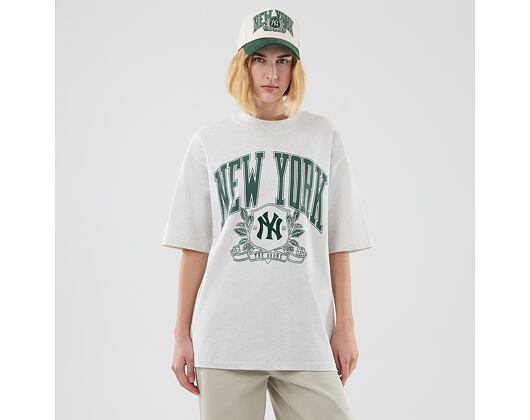 T-Shirt New Era - MLB Arch Graphic Oversized Tee - NY Yankees - Heather Grey