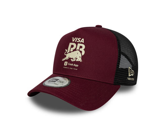 Kappe New Era - F1 Seasonal 9FORTY A-Frame Trucker - Visa Cash App RB - Burgundy
