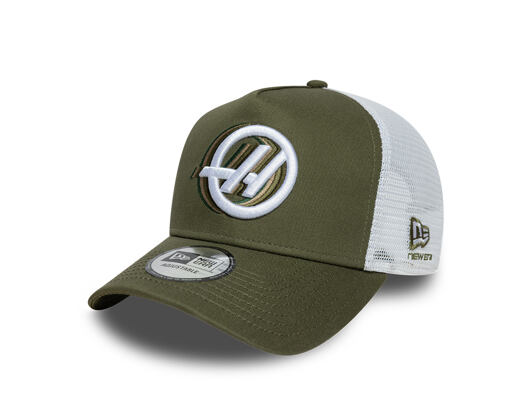 Kappe New Era - F1 Seasonal 9FORTY A-Frame Trucker - HAAS F1 - New Olive