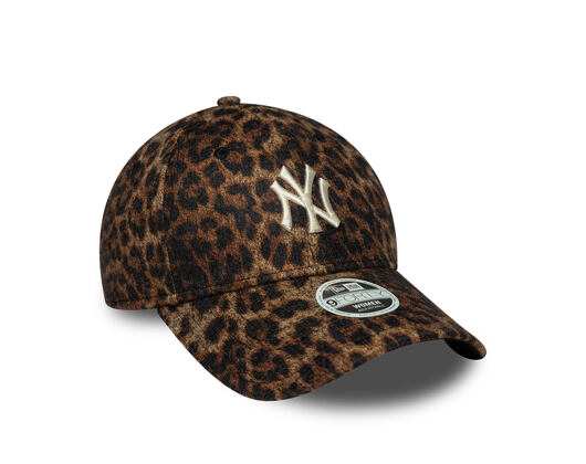 Damen Kappe New Era - MLB Cosy Leopard 9FORTY - NY Yankees - Deep Auburn / Black