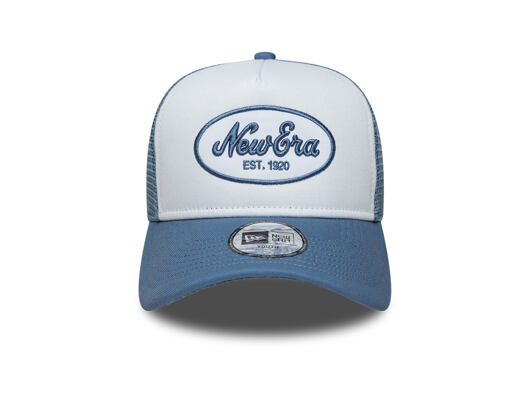 Kinder Kappe New Era - Branded Oval Patch 9FORTY A-Frame Trucker - Blue / White