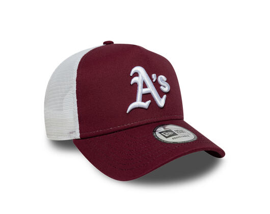 Kappe New Era - MLB Essential 9FORTY A-Frame Trucker - Oakland Athletics - Burgundy
