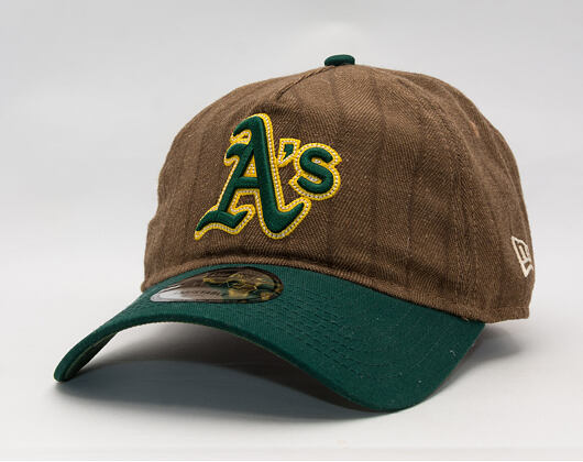 Kappe New Era × Three Looms - Chestnut Pinstripe 9TWENTY A-Frame - Oakland Athletics