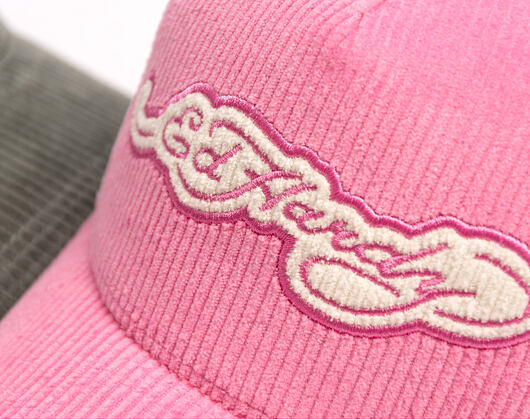 Kappe Ed Hardy - Embroidery Applique Cord 5 Panel Trucker Cap - Hot Pink