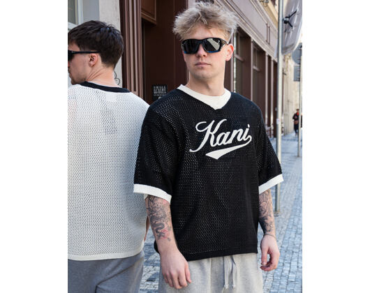 T-Shirt Karl Kani - Cursive Varsity Crochet Boxy T-Shirt Black
