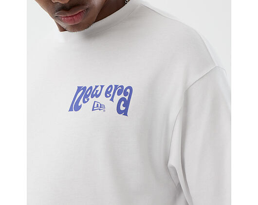 T-Shirt New Era - Branded PIzza Time Graphic Oversized Tee - White