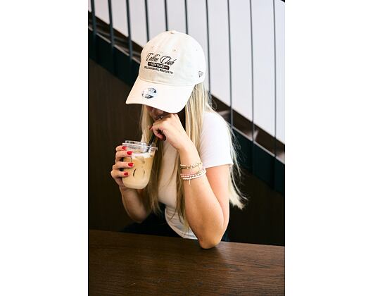 Damen Kappe New Era - Branded Cafe Slogan 9TWENTY - Cream / Deep Auburn
