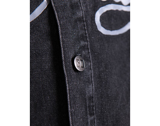 Hemd Ed Hardy - Mens Eagle And Stars Relaxed Denim Shirt - Black