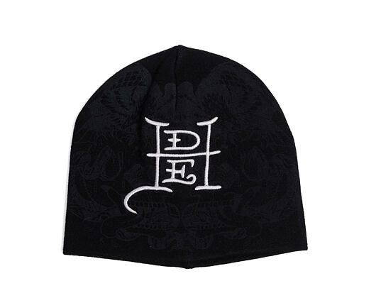 Mütze Ed Hardy - Unisex Flaming Skull Beanie - Black