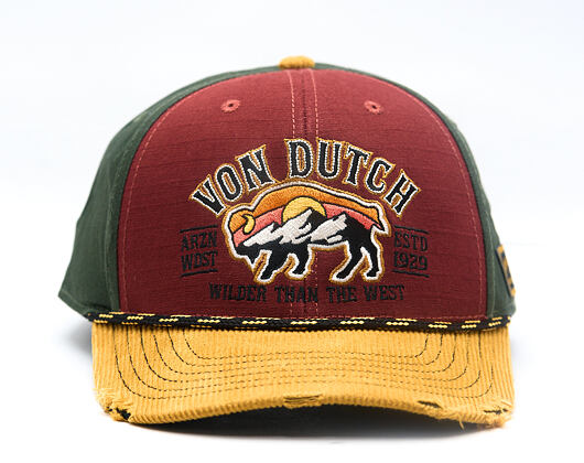 Kappe Von Dutch - Semi Curve - Embroidery Premium - Red / Green