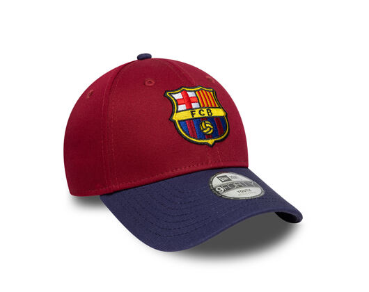 Kinder Kappe New Era - Contrast Stitch 9FORTY - Barcelona FC - Cardinal / Navy