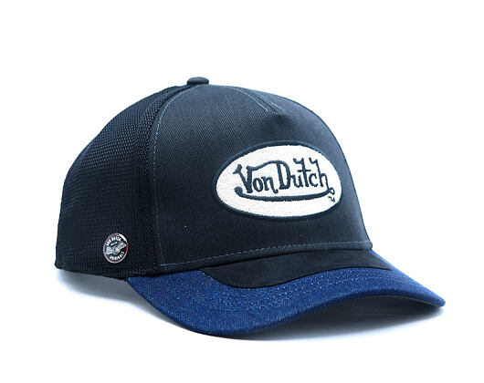 Kappe Von Dutch - Trucker - Denim Visor Patch Premium - Black / Navy