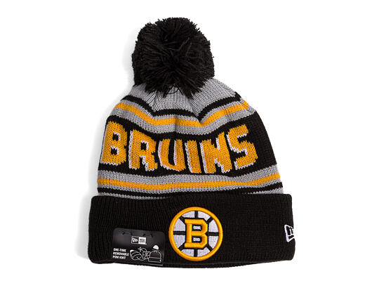Mütze New Era - NHL Evergreen Wordmark Pom Medium Knit - Boston Bruins - Team Color