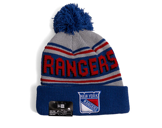 Mütze New Era - NHL Evergreen Wordmark Pom Medium Knit - NY Rangers - Team Color