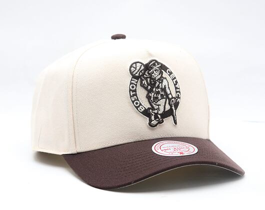 Kappe Mitchell & Ness - NBA Brown And Cream Pro Snapback - Boston Celtics - Cream