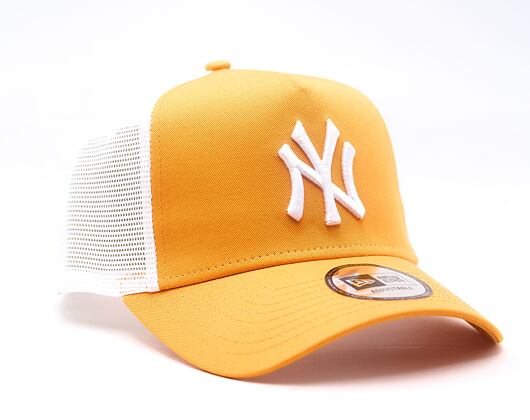 Kappe New Era - MLB Essential 9FORTY A-Frame Trucker - NY Yankees - Orange / White