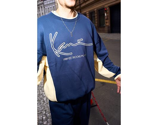 Pullover Karl Kani - Signature BRK Insert Oversized Crew - Blue