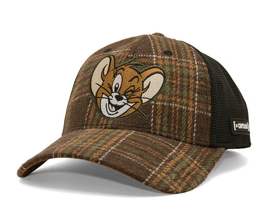 Kappe Capslab - Tom & Jerry Trucker - Jerry Wink Checkered - Brown / Black