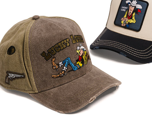 Kappe Capslab - Lucky Luke A-Frame - Bullet Holes Distressed - Olive