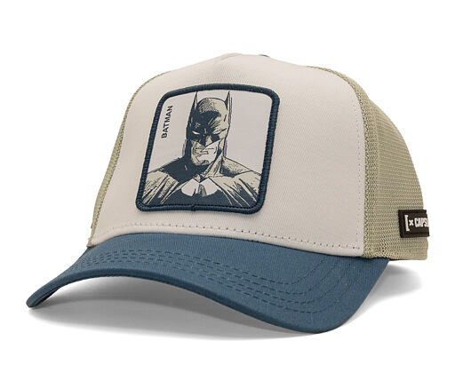 Kappe Capslab - Batman Trucker - Dark Knight Sketch - Off White / Blue