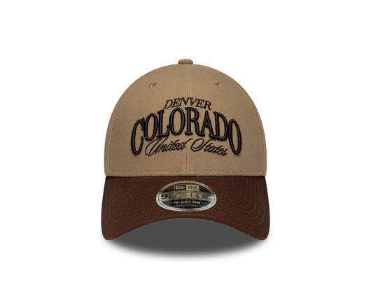 Kappe New Era - Branded Wordmark 9FORTY M-CROWN - Camel / Chestnut Brown