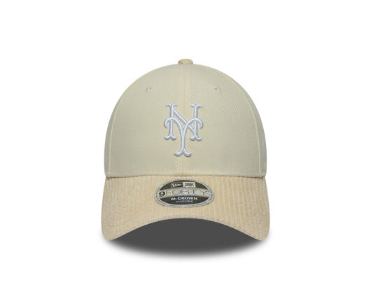 Kappe New Era - MLB Cord Visor 9FORTY M-CROWN - NY Mets - Cream