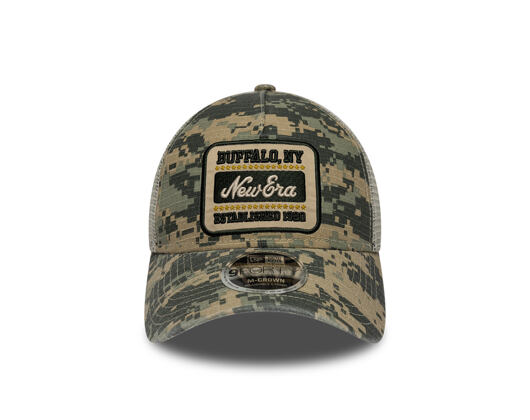 Kappe New Era - Branded Camo 9FORTY M-CROWN A-Frame Trucker - Woodland Camo