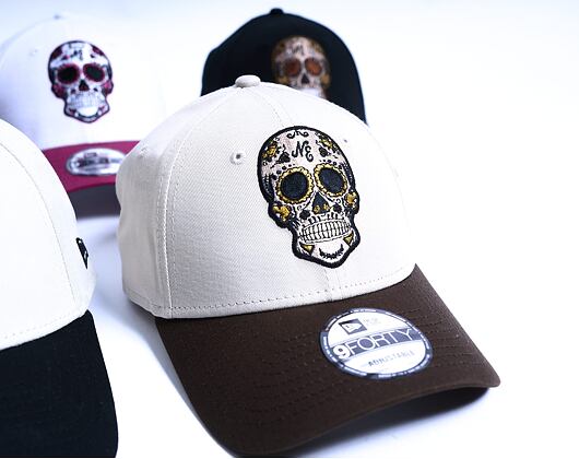 Kappe New Era - Branded Skull Pack 9FORTY - Stone / Light Brown