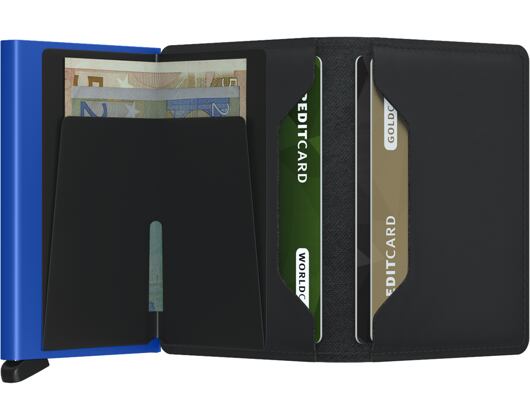 Geldbörse Miniwallet Secrid Matte Black & Blue