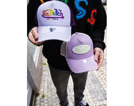 Kappe Von Dutch Fargo Trucker Cotton Twill White/Purple