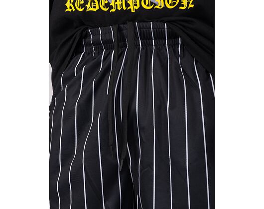 Karl Kani Shorts - Small Signature Pinstripe Mesh Shorts - Schwarz/Weiß