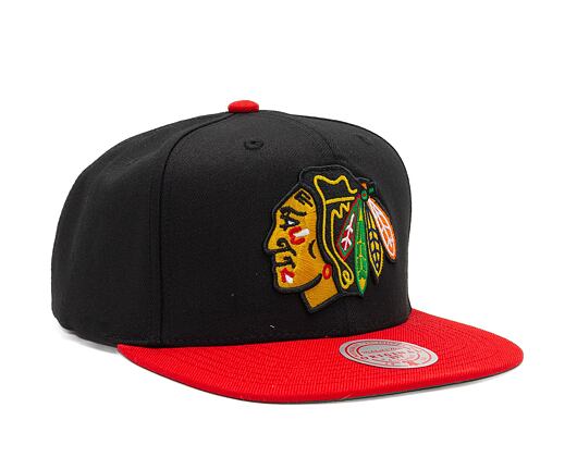 Kappe Mitchell & Ness - NHL Team 2 Tone 2.0 Snapback - Chicago Blackhawks - Black-Red