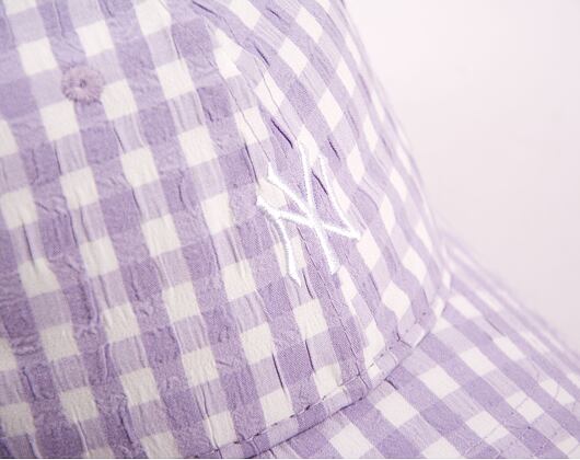 Damen Kappe New Era 9TWENTY MLB Womens Gingham  - NY Yankees - Pastel Lilac / White