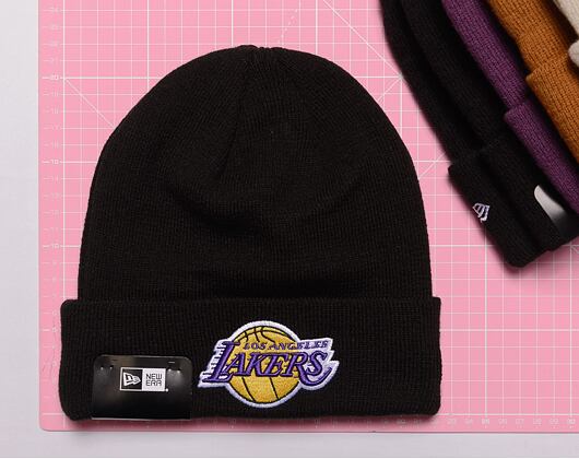 Mütze New Era MLB Metallic Badge Beanie - LA Dodgers - Black / Metallic Gold