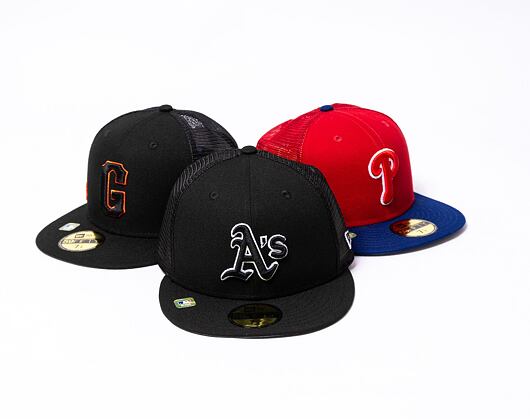 Kappe New Era 59FIFTY MLB "2022 Batting Practice" Oakland Athletics - Black