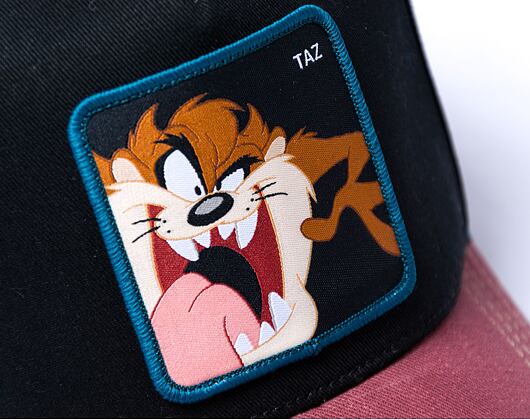 Kappe Capslab - Trucker Looney Tunes Trucker Abgenutzt Taz - Schwarz / Sand / Rot