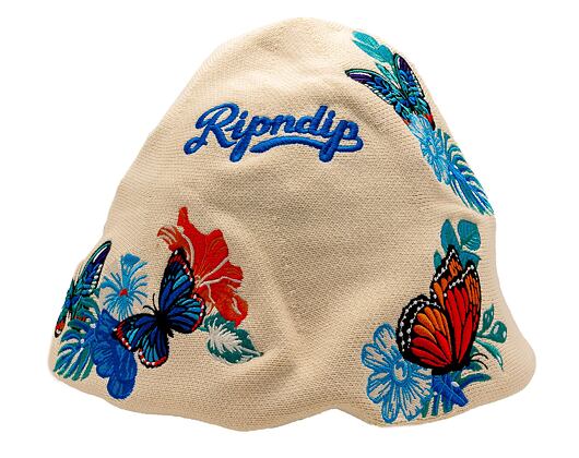 Hut Rip N Dip Los Ripndip Crochet Bucket Hat (Off White)