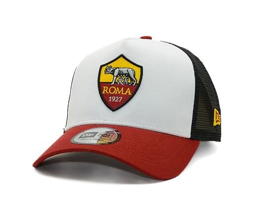Kappe New Era - 9FORTY Trucker Core AS Roma - White / Red