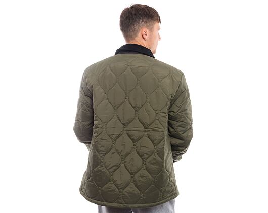 Jacke New Era - Quilted Coaches Jacket - New Olive / White