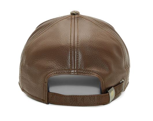 Schirmmütze Stetson Trucker Cap Lamb Nappa Harris Tweed Braun Messing