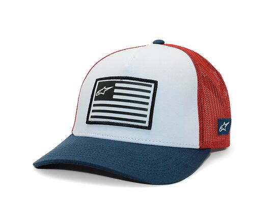 Kappe Alpinestars - Flag Snapback - White/Navy/Red
