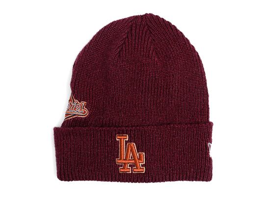 Mütze New Era - Knit Medium MLB Ws Patch Beanie - LA Dodgers - Cardinal