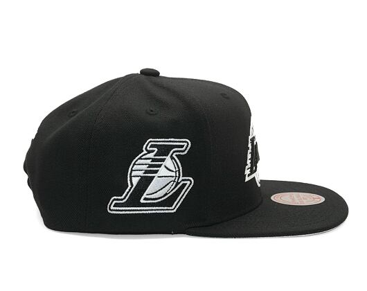 Kappe Mitchell & Ness - Evergreen Black/White Snapback - LA Lakers - Black