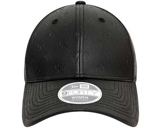 Kappe New Era - 9FORTY Faux Leather Monogram - NY Yankees - Black