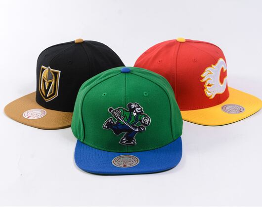 Kappe Mitchell & Ness - Team 2 Tone 2.0 Snapback - Vancouver Canucks - Grün/Marine
